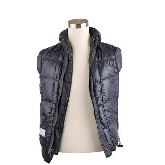 MINT Balenciaga Light Down Jacket w/ Hood Navy SZ 48/38/Medium